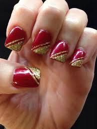 Simple Christmas Nail Designs Nails Art Design Red And Gold Nails Christmas Nail Designs Christmas Nails Easy