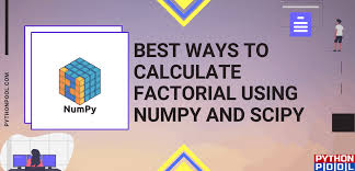!) says to multiply all whole numbers from our chosen number down to 1. Best Ways To Calculate Factorial Using Numpy And Scipy Python Pool