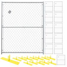 Perimeter Patrol 6 Ft X 60 Ft 12 Panel Powder Coated Chain Link Temporary Fencing Rf 1020 Cl The Home Depot