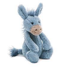 Jellycat Bashful Donkey Stuffed Animal Small 7 Inches Jellycat Animal Dolls Plush Stuffed Animals
