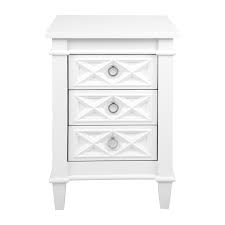A small side table can have a large impact on convenience as well as décor. Plantation 3 Drawer Bedside Table Small Satin White