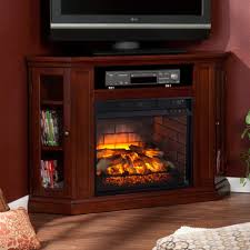 Corner electric fireplace in gray. Corner Electric Fireplace Tv Stand You Ll Love In 2021 Visualhunt