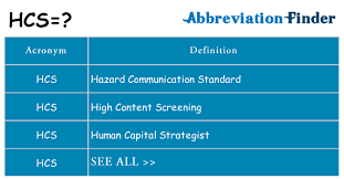 This is not always the case. What Does Hcs Mean Hcs Definitions Abbreviation Finder