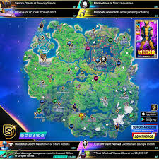 Youtuber everyday fortnite, posted an amazing video noting where all the coins are for week eight. Squatingdog On Twitter Ch2 S4 Week 8 All Inclusive Cheat Sheet Xp With All The Details For This Week S Challenges Check Out Squatingdog For Fortnite App Located In Your Apple Or Android Store Code
