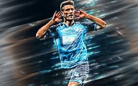 Download Wallpapers Andrej Kramaric 4k Tsg 1899 Hoffenheim Croatian Footballer Creative Art Blades Style Bundesliga Germany Blue Background Lines Art Blue Backgrounds Creative Art Sports Wallpapers
