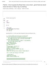 If you are the copyright owner for this file, please report abuse to 4shared. Python How To Parse The Body From A Raw Email Given That Raw Email Does Not Have A Body Tag Or Anything Network Service Cyberspace