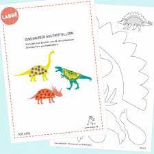 Dinosaurier basteln printable vorlage fur kinder. Dinosaurier Aus Papptellern Pdf Labbe
