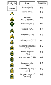 Enlisted Rank Chart We Teach You All This In Army Family