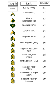 enlisted rank chart we teach you all this in army family