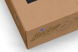 Download Kraft Paper Box Mockup Half Side View On Behance