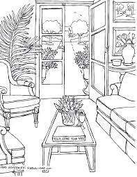 Then color it in to finish the job, making the garden bloom with beauty! Coloring Pages For Adults Some Drawings Of Living Rooms For Adults To Color Fred Gonsowski Garden Home