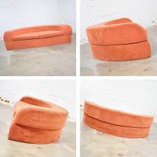 Mod Round Sleeper Sofa With Ottomans In Orange Fuzzy Fabric By Spherical Furn At 1stdibs By day it's an upright but comfy lounge that can also. mod round sleeper sofa with ottomans in orange fuzzy fabric by spherical furn