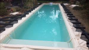 construction d une piscine sur terre de type couloir de nage youtube