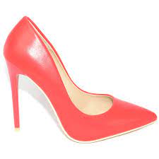 Con zeppa, alte o con plateau, con borchie, lacci, nere o colorate. Scarpe Decollete Cerimonia Elganti Punta In Pelle Rosso Elegante Tacco A Spillo Ebay