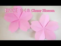 折り紙 さくらを折ってみた cherry blossom youtube 折り紙 さくら 梅の花 折り紙 梅 折り紙