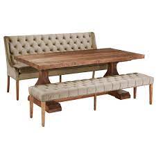Find the perfect home furnishings at hayneedle, where you can buy online while you explore our room designs and curated looks for tips, ideas & inspiration to help you along the way. Jacob 200cm Taupe Velvet Button Back Dining Bench