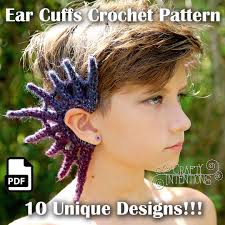 Patrón de crochet para juego de 2 puños para las orejas de Crafty  Intentions en formato PDF DIGITAL descargable