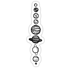 Black And White Aesthetic Stickers White Planets Sticker By Tpdesigns Black Stickers Aesthetic Stickers Iphone Case Stickers