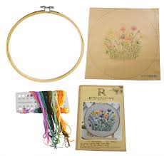 Free machine embroidery patterns online. Home X Full Range Embroidery Set With Embroidery Hoop Color Thread Needles Wildflowers Pattern And Easy Cross Stitch Kit Diy Starter Kit Buy Online In Bermuda At Bermuda Desertcart Com Productid 181785676