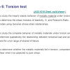 Torque sensor, test specimens, torch and pliers, torsion tester calibration data. 1