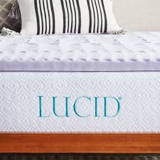 Lucid 2 In Twin Xl Zoned Lavender Infused Memory Foam Mattress Topper Purple Memory Foam Mattress Topper Foam Mattress Mattress Topper