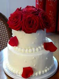 Collection by bridalresources.com ♥ • last updated 10 weeks ago. Red Rose Wedding Cake Wedding Cake Decorations Valentines Wedding Cake Simple Wedding Cake