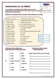 Compruebe que sus asas son seguras y no tienen. English Esl Similes Worksheets Most Downloaded 27 Results