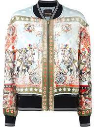 Roberto Cavalli Sound Vision Bomber Jacket Bomber Jacket Silk Bomber Jacket Jackets