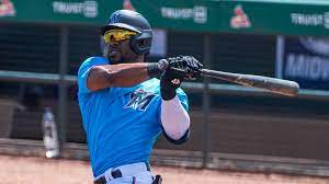 Starling javier marte is a dominican professional baseball outfielder for the miami marlins of major league baseball. Miami Marlins Marte A Stabilizer Sixto Sanchez Optioned Miami Herald