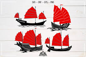 From wikimedia commons, the free media repository. Chinese Traditional Ship Junk Boat Svg Design 456033 Cut Files Design Bundles