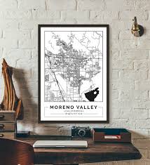 Moreno Valley California City Map Poster Printable Print Etsy City Map Poster California City Map City Map