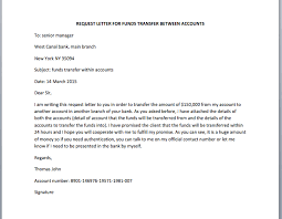 Request letter to bank (format & samples) a request letter to bank can be sent for numerous reasons. Request Letter For Funds Transfer Between Accounts Smart Letters