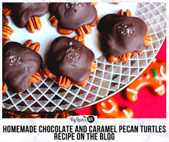 Pecan halves 24 unwrapped kraft caramels 1 tsp. Homemade Chocolate And Caramel Pecan Turtles Big Bear S Wife