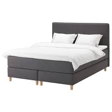 Achetez En Ligne Dunvik Lit Sommier Hovag Mi Ferme Hornnes Gris Fonce 160x200 Cm Ikea En 2020 Lit Sommier Matelas A Ressorts Ikea