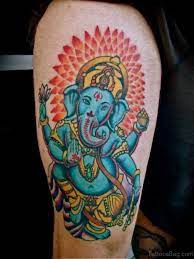 Ganesha has a big head and big ears to remind us to think big and listen to others, but he also has a small mouth to remind us to talk less. 92 Lord Ganesha Tattoos On Shoulder