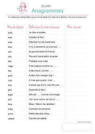 Anagrammes Exercice Exercice Ce2 A Imprimer Anagrammes Exercice Memoire