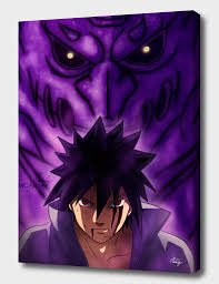 Sasuke uses the chakra from jūgo's sage transformation to make a senjutsu susanoo (仙術須佐能乎, literally meaning: Susanoo Sasuke Canvas Print By Mcashe Art Curioos