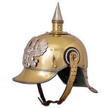 Germany's pickelhaube helmet, distinguished by a lone spike jutting straight from its top, became a the pickelhaube was a favorite of kaiser wilhelm ii. Pickelhaube Preussen 1867 Gunstig Kaufen