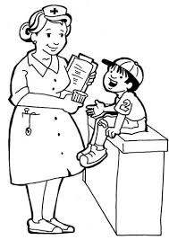 Coloring Page Nurse Img 7113 Community Helpers Theme Preschool Community Helpers Theme Coloring Books