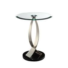 Powell Company Black Glass Top Side Table 317 894 The Home Depot Glass Top Side Table Glass End Tables Chair Side Table