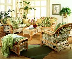 Tropical Decor Tropical Decor Indoor Sunroom Furniture Wicker Living Room Furniture Rattan Furniture Set