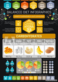 Carbons Diet Infographic Diagram Poster Water Protein Lipid