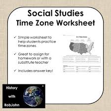 If you board a plane in new york at 3 p.m. Time Zone Worksheet Usa Middle School Social Studies Tpt