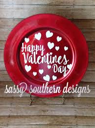 Crown awards is america's largest valentines day trophy manufacturer. Valentine S Charger Plate Heart Charger By Sassysouthernshop Valentine Plates Diy Valentine S Day Decorations Charger Plate Crafts