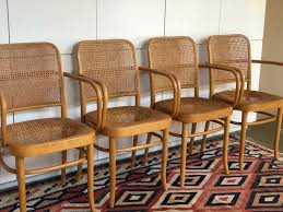 Vintage Josef Hoffman Cane Bentwood Prague 811 Dining Chair Set Dining Chairs Art Deco Dining Chair Chair