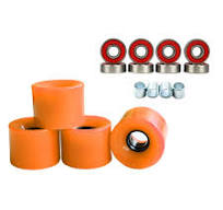 4pcs 78A High Flexibility Quad Roller Skate Wheels with Bearings Installed  Skateboard Wheels for indoor and outdoor Roller Skating Orange