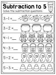 Kindergarten Halloween Worksheet Pack Kindergarten Subtraction Worksheets Halloween Math Worksheets Subtraction Worksheets