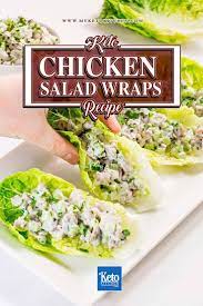Easy Keto Chicken Salad Creamy Tasty My Keto Kitchen Recipe Keto Chicken Salad Low Carb Chicken Salad Lettuce Wrap Recipes