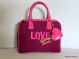 Victoria Secret Love Bag Pink Fabric Handbag Bags Purses And Bags Pink Bag