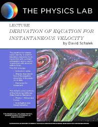 Derivation Of Instantaneous Velocity Physical Science Physics High School Physics